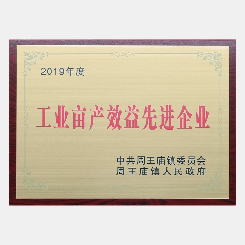 2019年度工業(yè)畝產(chǎn)效益先進(jìn)企業(yè)